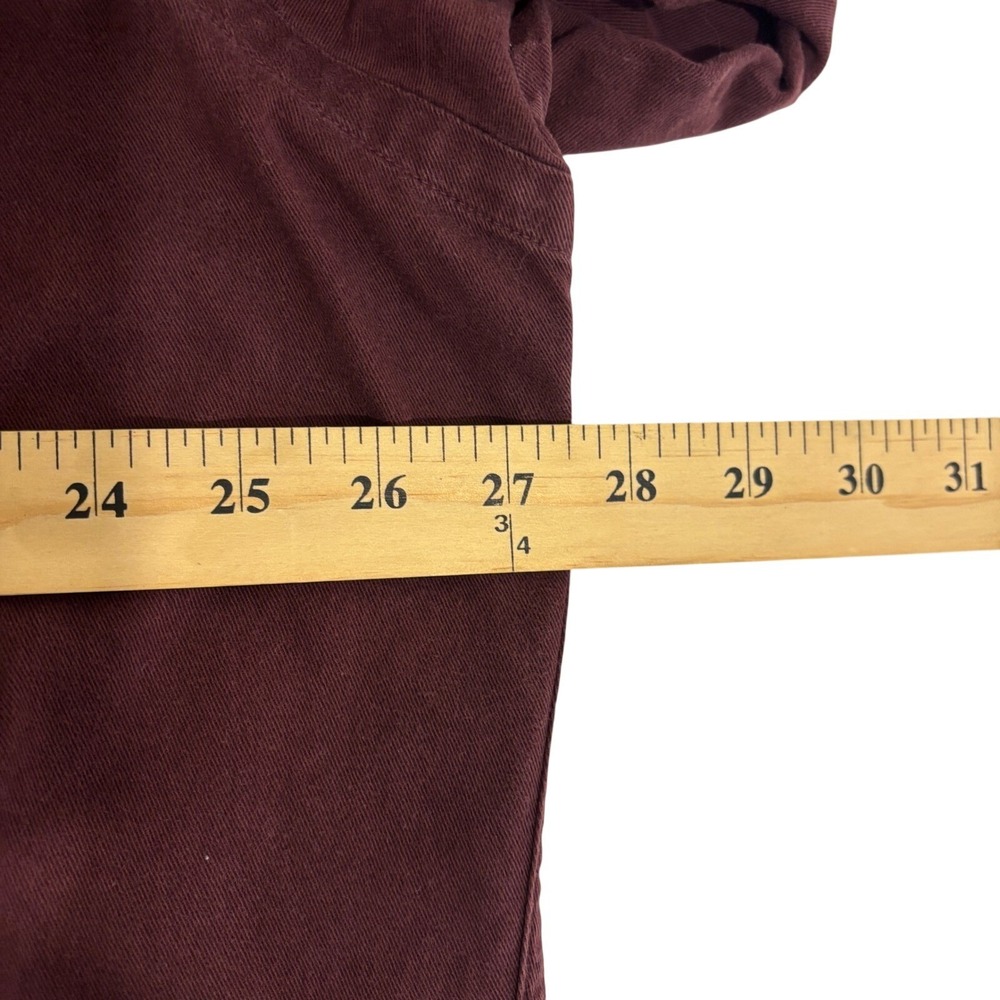 Ralph Lauren Blaire Button Down Shirt Men XXL Burgundy Thick Cotton Long Sleeve - Picture 6 of 10